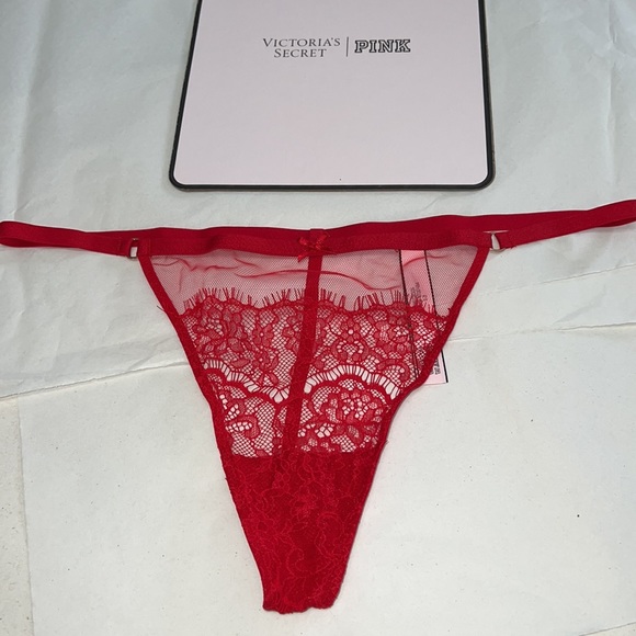 (L) Victoria's Secret Mesh & Lace VString (THONG) Panty - Picture 3 of 11